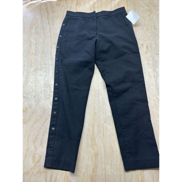 Elie Tahari Stretch Twill Snap Side Pants Black Sz M NWTs - Picture 1 of 7